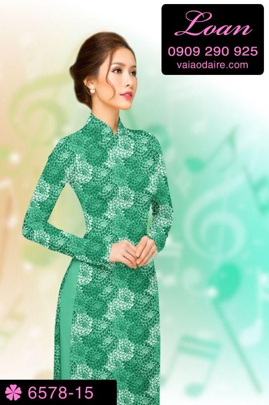 Vải áo dài hoa nhí