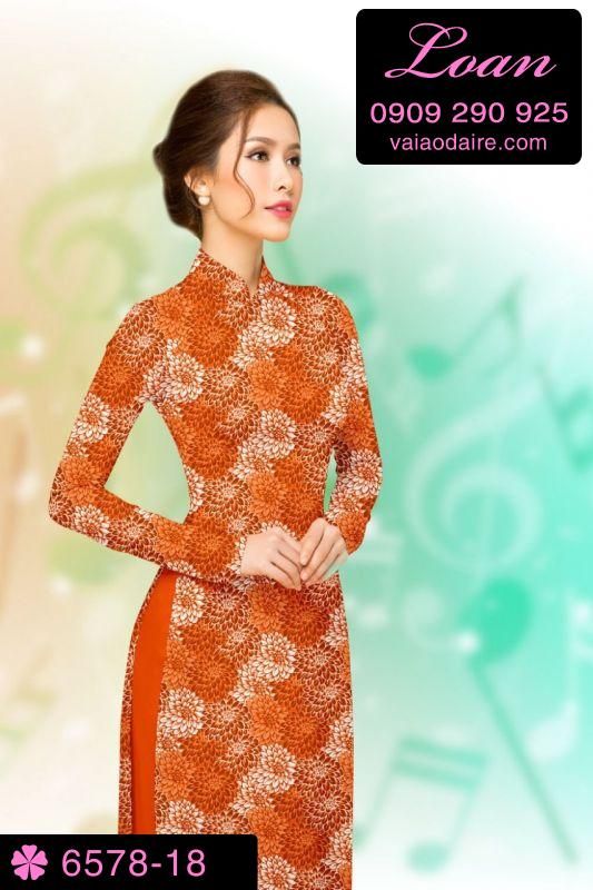 Vải áo dài hoa nhí