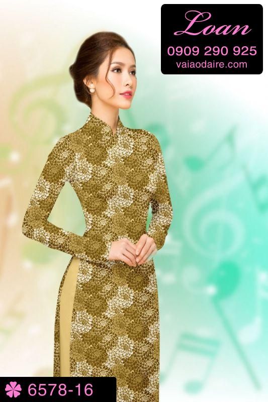 Vải áo dài hoa nhí