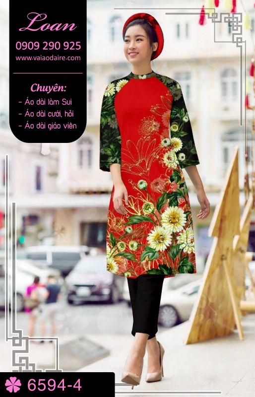 Vải áo dài cách tân in hoa Vải áo dài cách tân in hoa