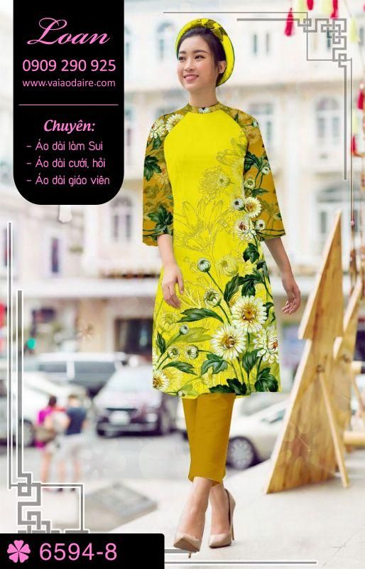 Vải áo dài cách tân in hoa Vải áo dài cách tân in hoa