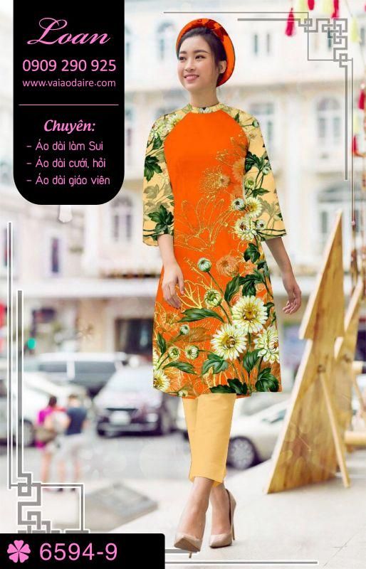 Vải áo dài cách tân in hoa Vải áo dài cách tân in hoa