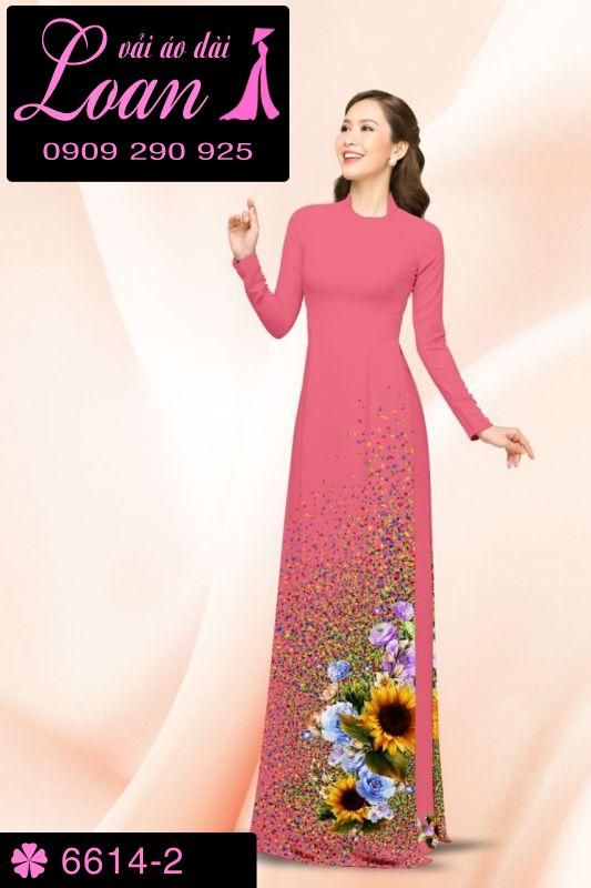 Vải áo dài hoa hướng dương