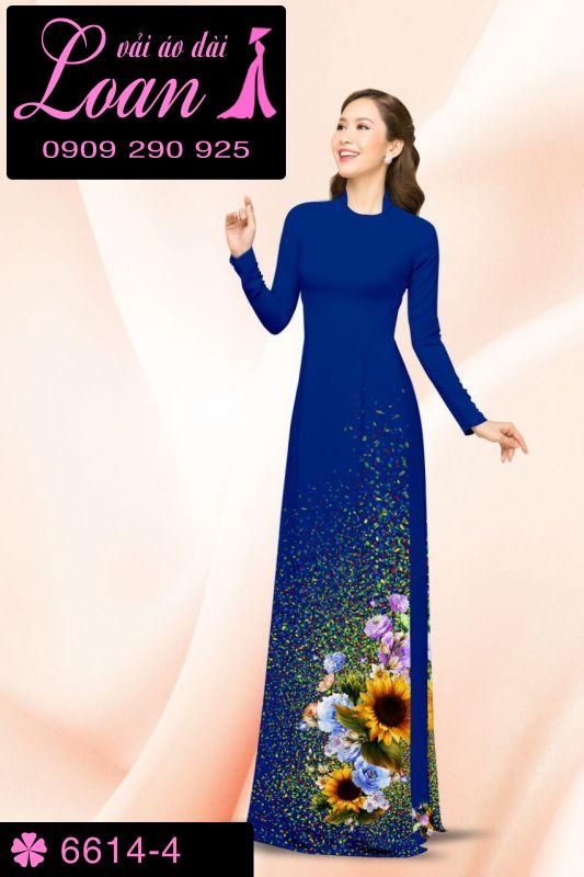 Vải áo dài hoa hướng dương