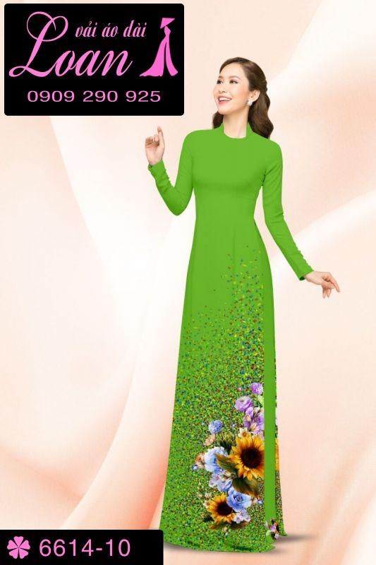 Vải áo dài hoa hướng dương