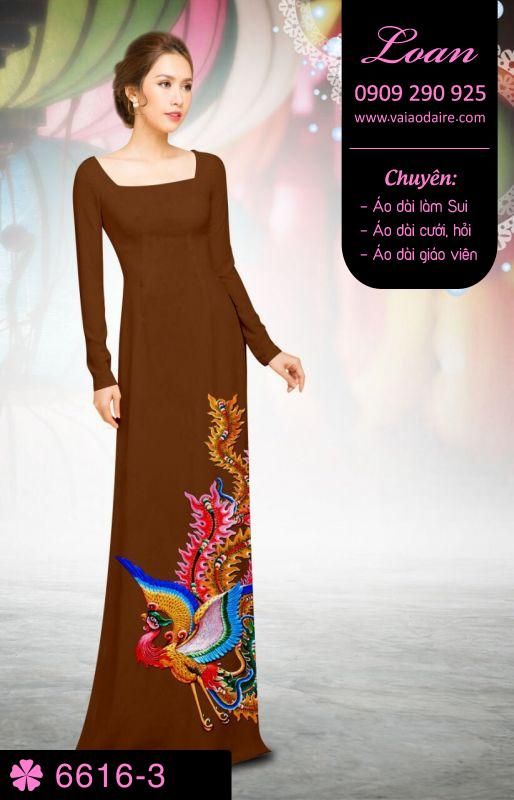 Vải áo dài chim phượng hoàng