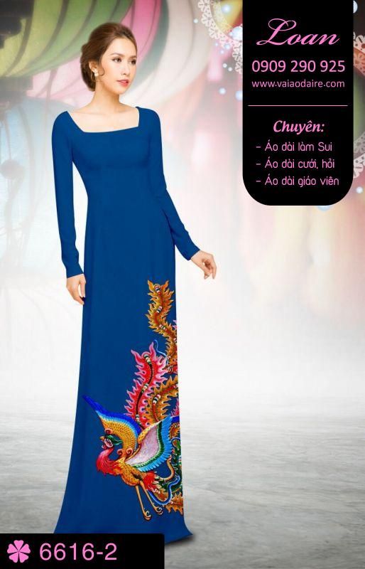 Vải áo dài chim phượng hoàng