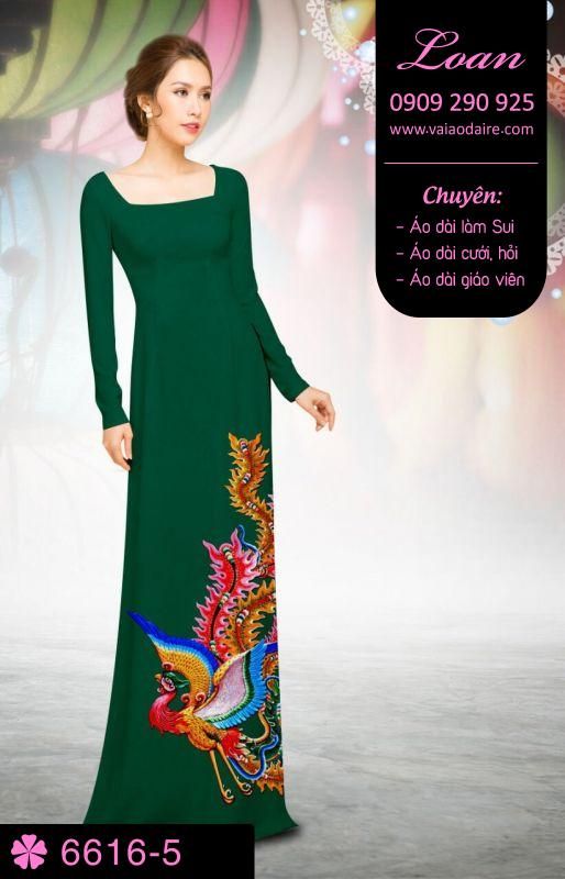 Vải áo dài chim phượng hoàng