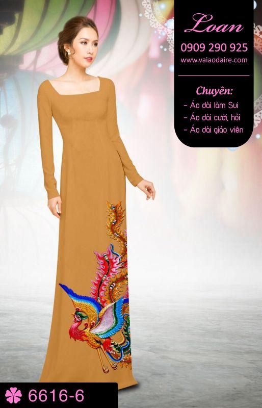 Vải áo dài chim phượng hoàng
