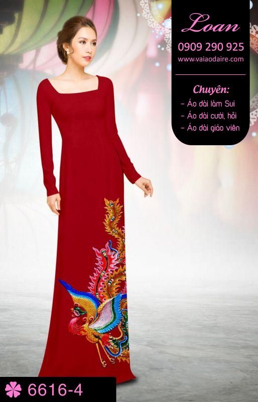 Vải áo dài chim phượng hoàng