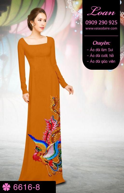 Vải áo dài chim phượng hoàng