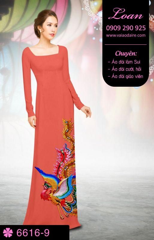 Vải áo dài chim phượng hoàng