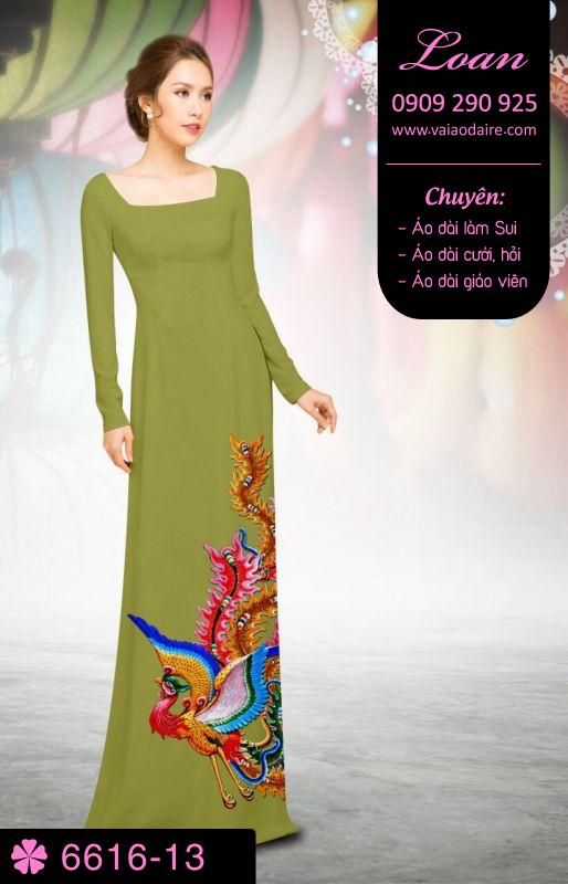 Vải áo dài chim phượng hoàng
