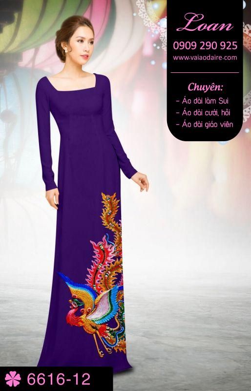 Vải áo dài chim phượng hoàng