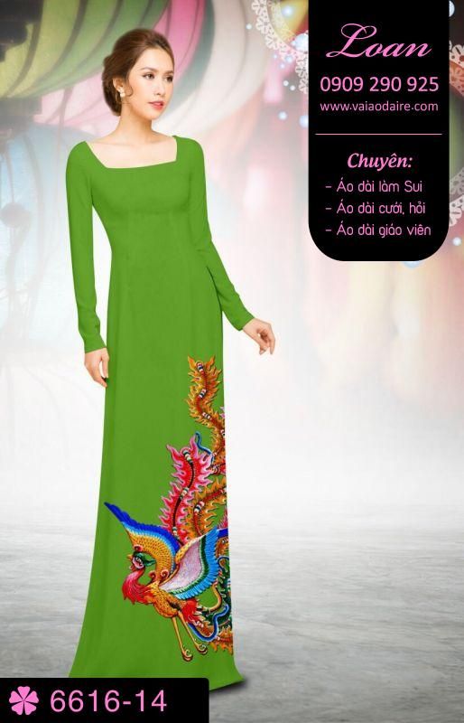 Vải áo dài chim phượng hoàng
