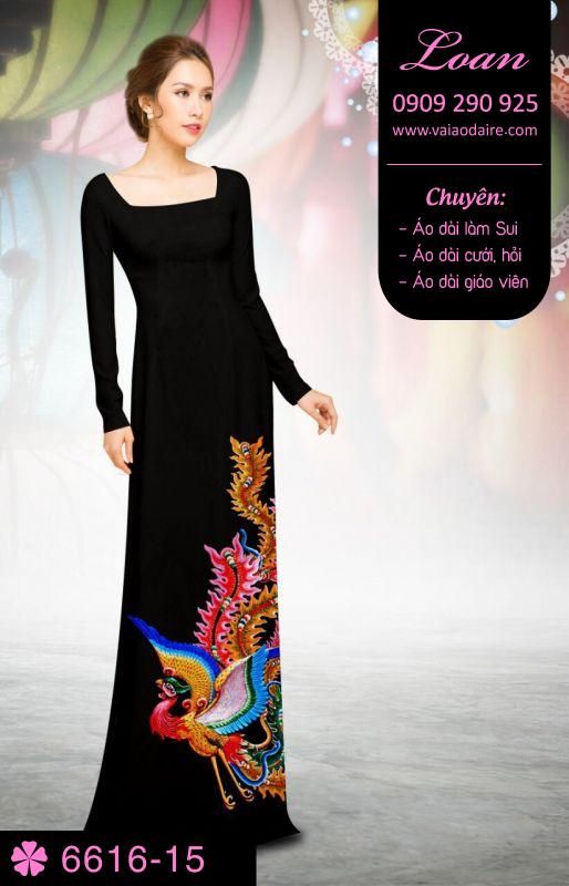Vải áo dài chim phượng hoàng