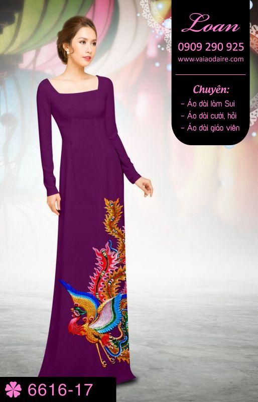 Vải áo dài chim phượng hoàng