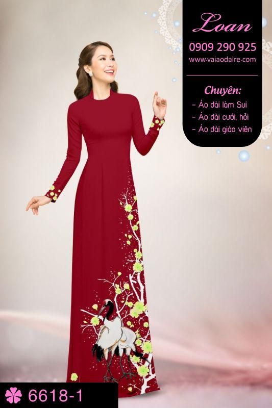 Vải áo dài chim Hạc