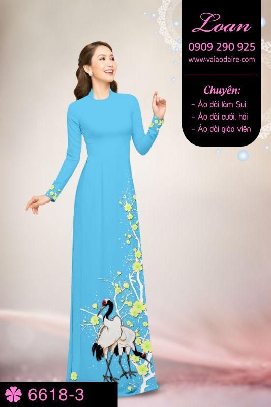 Vải áo dài chim Hạc