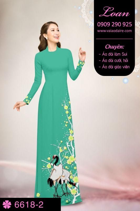 Vải áo dài chim Hạc