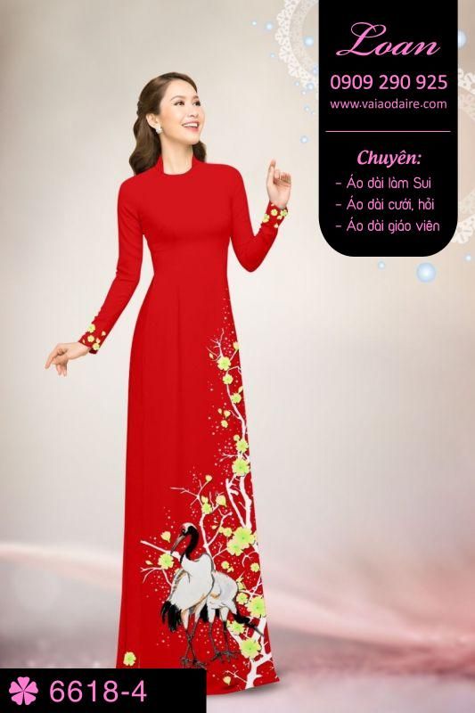 Vải áo dài chim Hạc