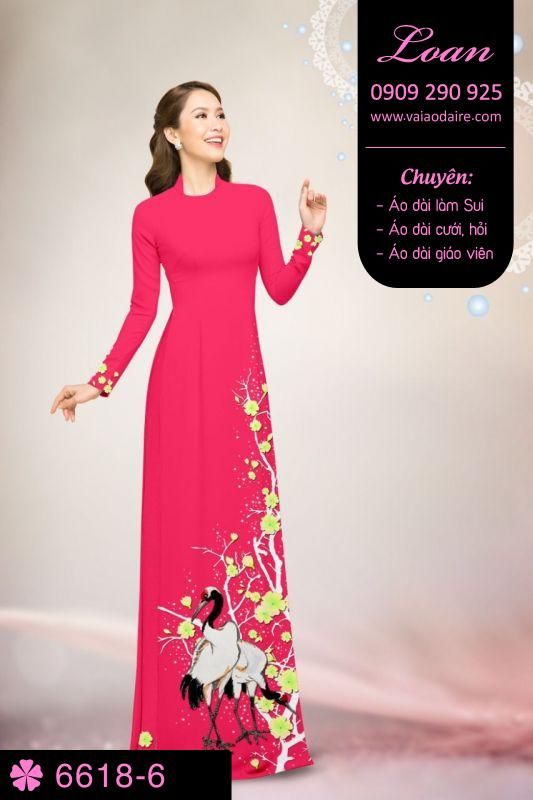 Vải áo dài chim Hạc