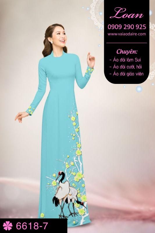 Vải áo dài chim Hạc