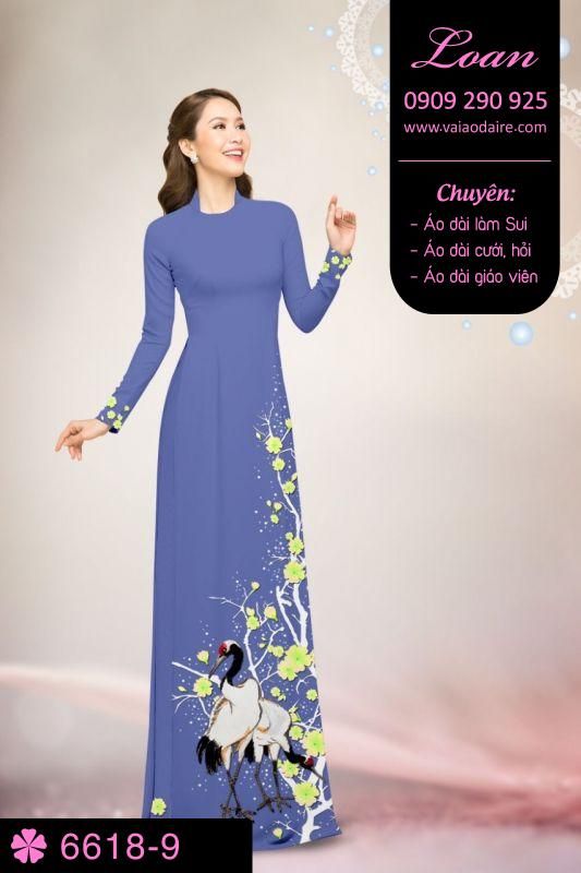 Vải áo dài chim Hạc