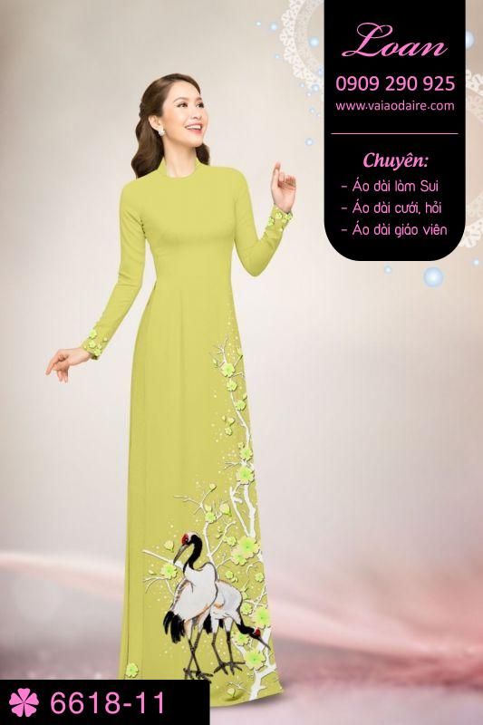 Vải áo dài chim Hạc