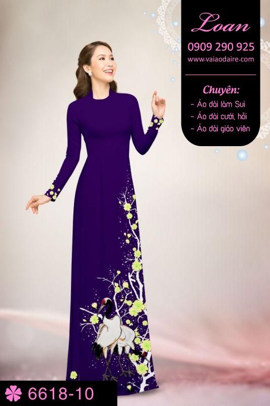 Vải áo dài chim Hạc