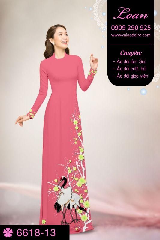 Vải áo dài chim Hạc