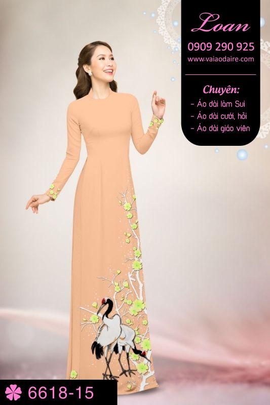Vải áo dài chim Hạc