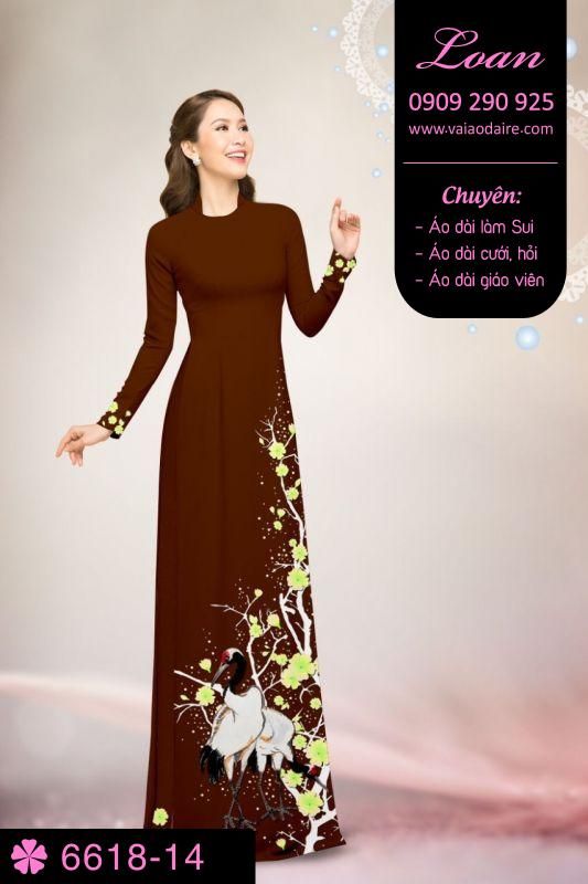 Vải áo dài chim Hạc