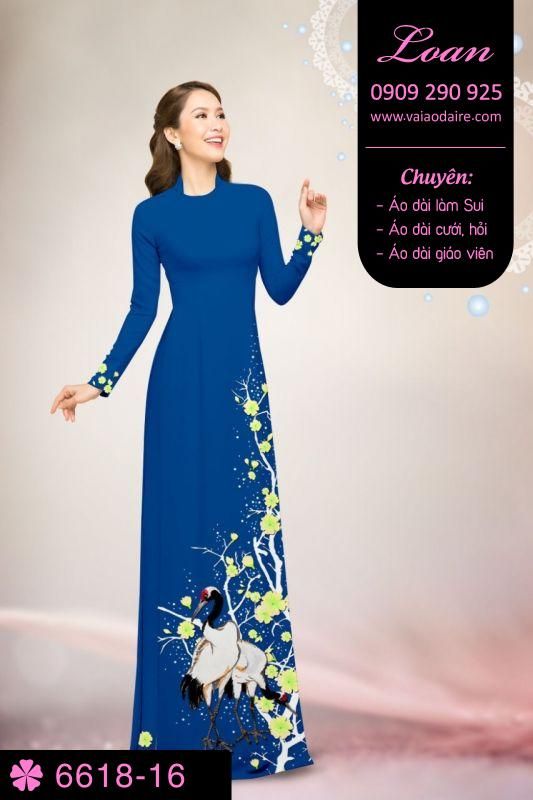 Vải áo dài chim Hạc