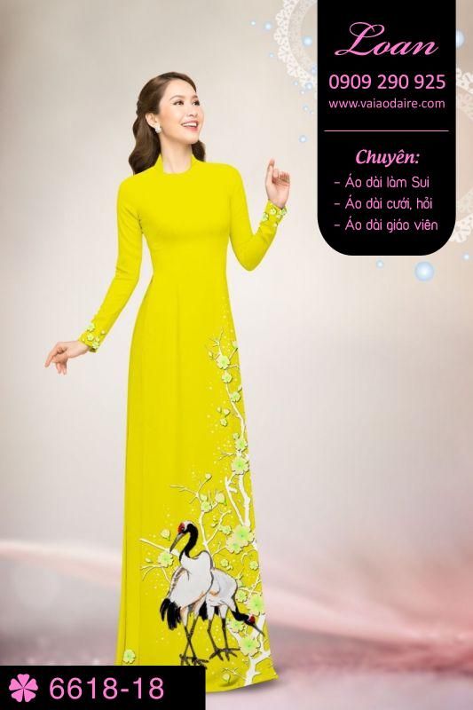 Vải áo dài chim Hạc