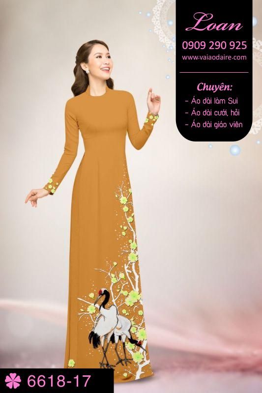 Vải áo dài chim Hạc