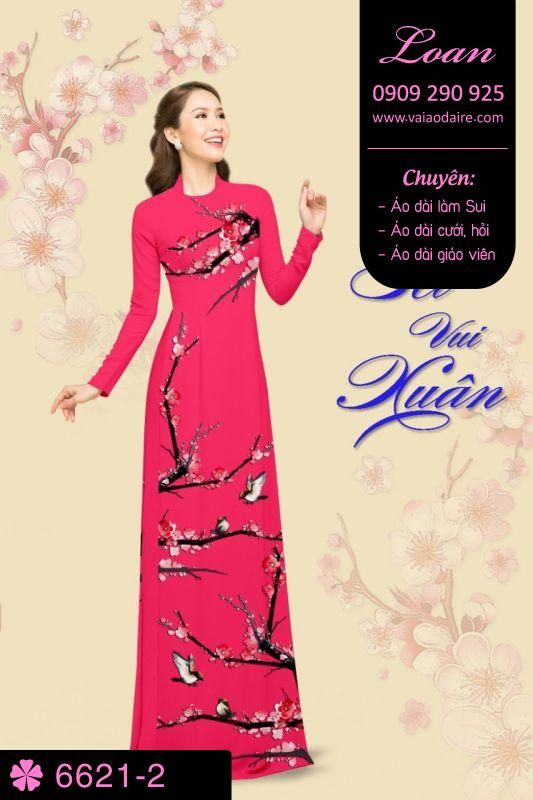 Vải áo dài cành đào