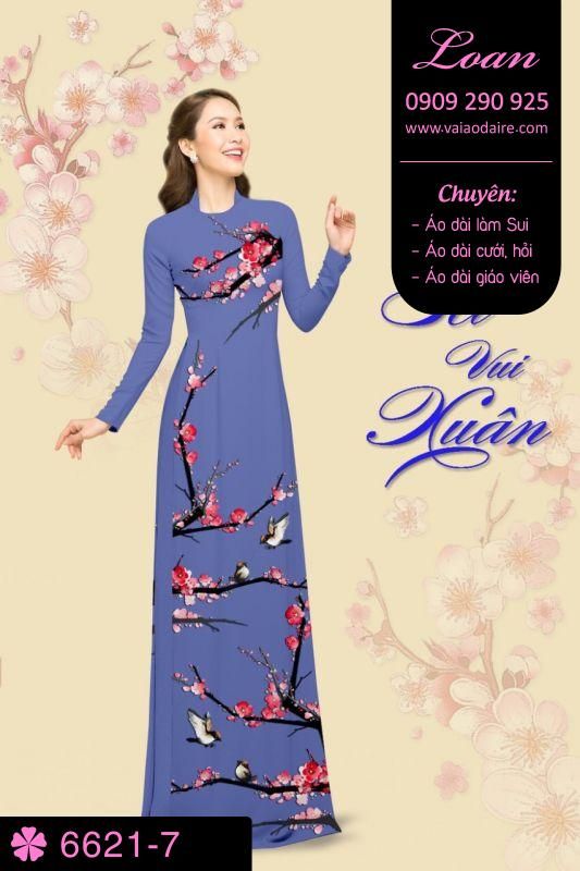 Vải áo dài cành đào