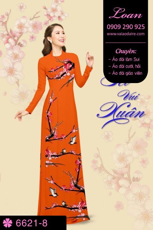 Vải áo dài cành đào