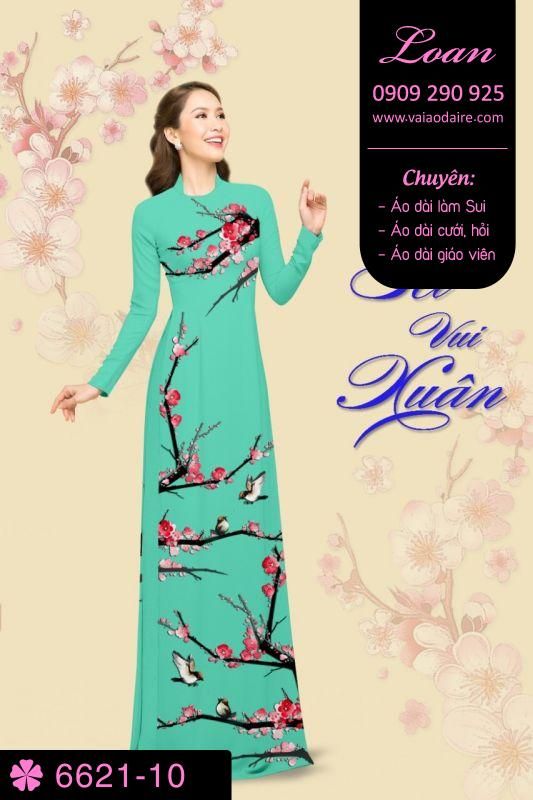 Vải áo dài cành đào