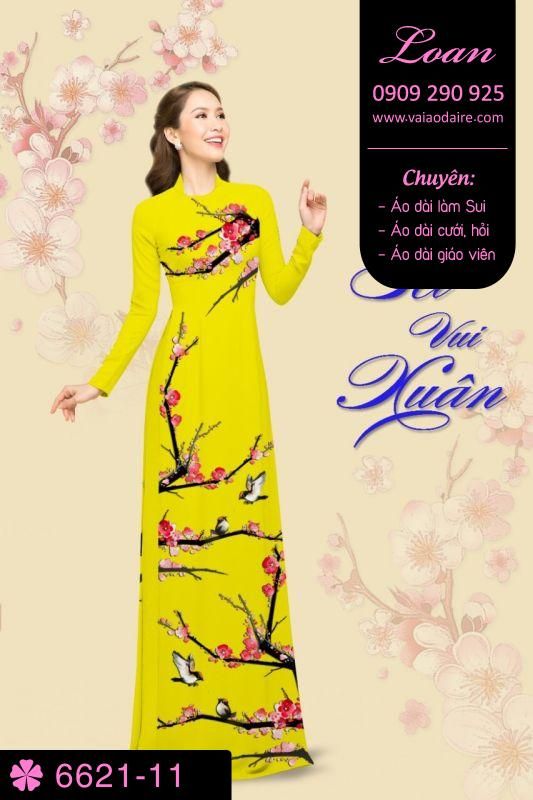 Vải áo dài cành đào