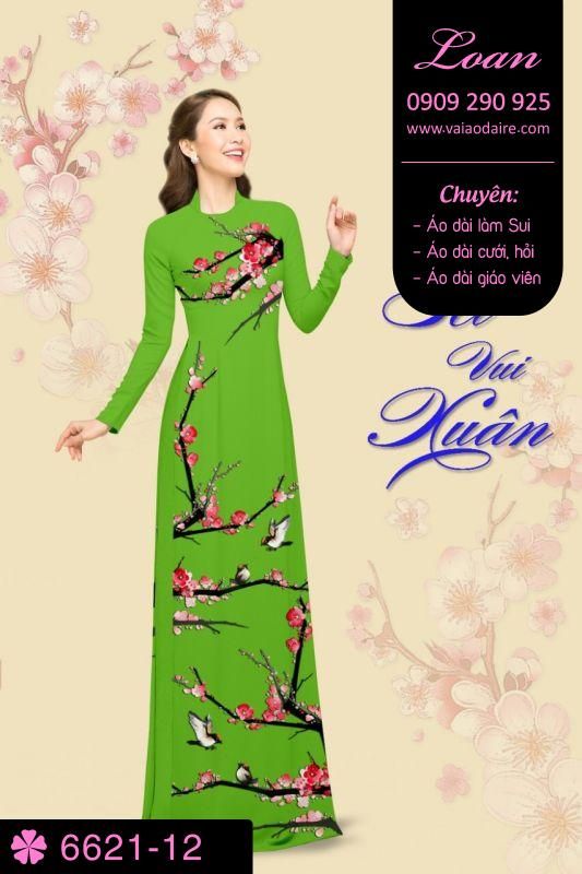 Vải áo dài cành đào