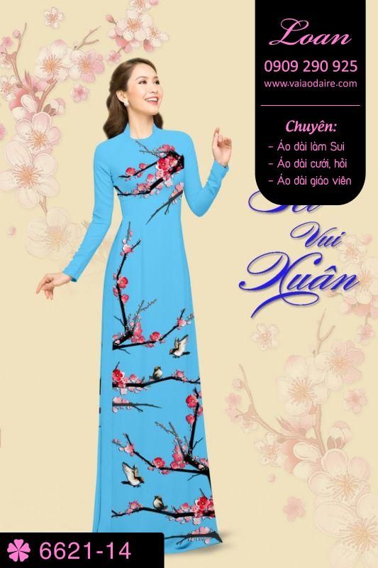 Vải áo dài cành đào