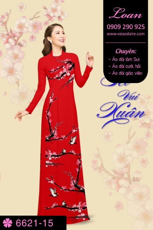 Vải áo dài cành đào