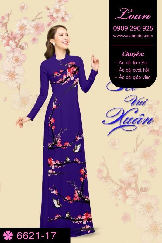 Vải áo dài cành đào