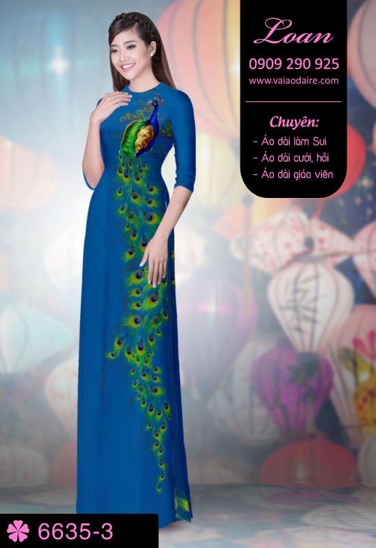 Vải áo dài chim Công Vải áo dài chim Công