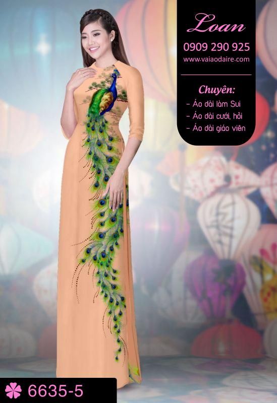Vải áo dài chim Công Vải áo dài chim Công