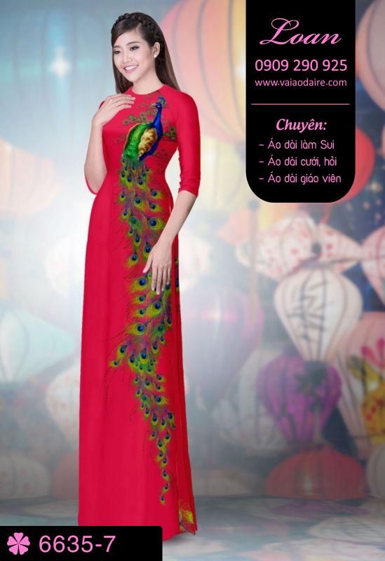 Vải áo dài chim Công Vải áo dài chim Công