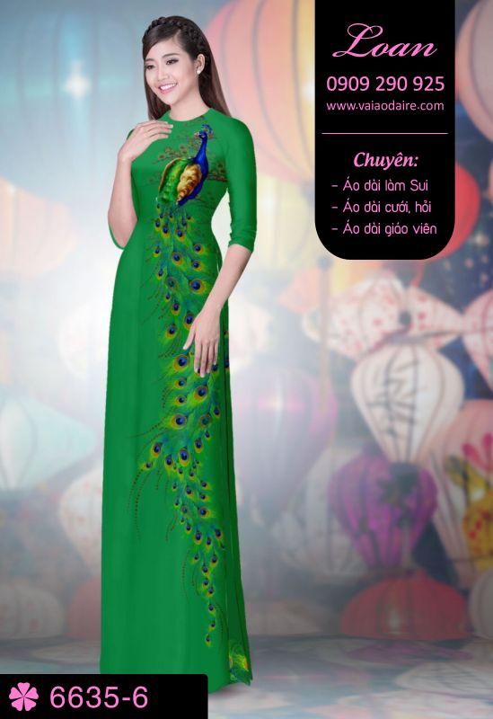 Vải áo dài chim Công Vải áo dài chim Công