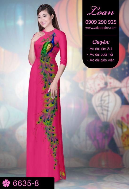 Vải áo dài chim Công Vải áo dài chim Công